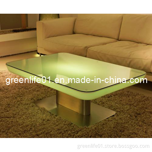 Modern LED Square Coffee Table in RGB, Colorful